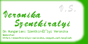 veronika szentkiralyi business card